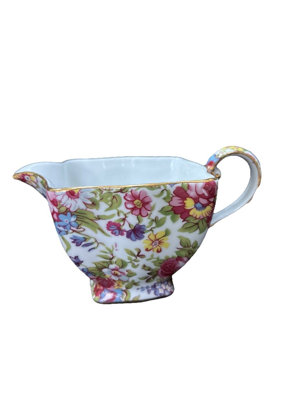 Vtg Godinger Royal Cotswolds Creamer English Tradition Floral Chintz Porcelain